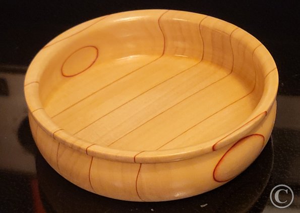 Red striped bowl